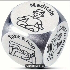 Stainless Steel Relax Meditation Dice Decision Maker Minimalist Design